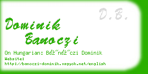 dominik banoczi business card